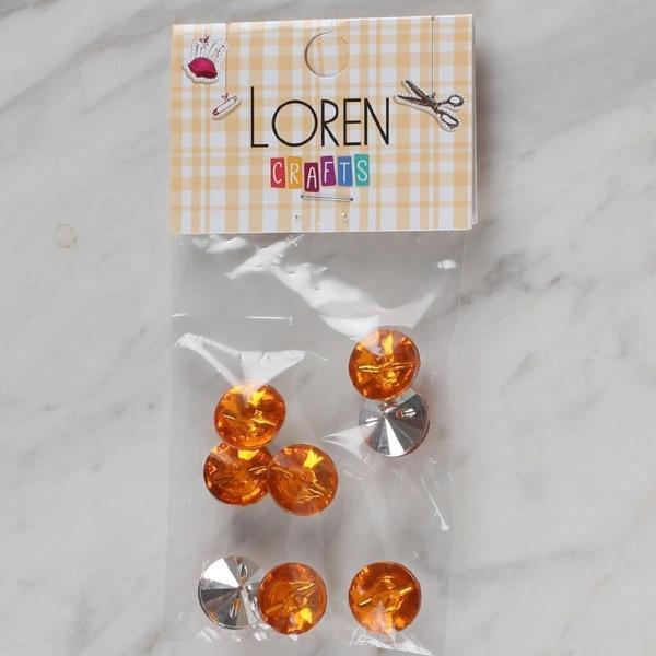 Loren Crafts turuncu 8 li düğme - 205 - Image 1