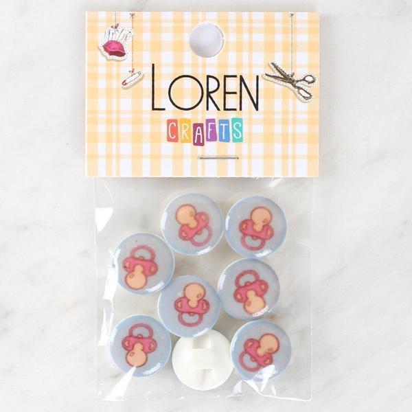 Loren Crafts 8'li Emzik Düğme - 1010 - Image 1