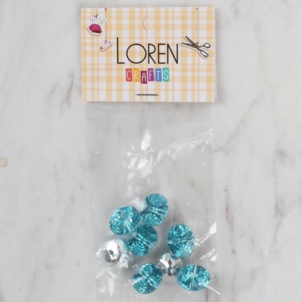 Loren Crafts turkuaz 8 li düğme - 234 - Image 1