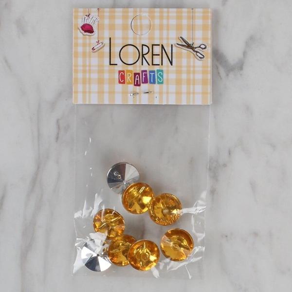 Loren Crafts hardal sarısı 8 li düğme - 206 - Image 1