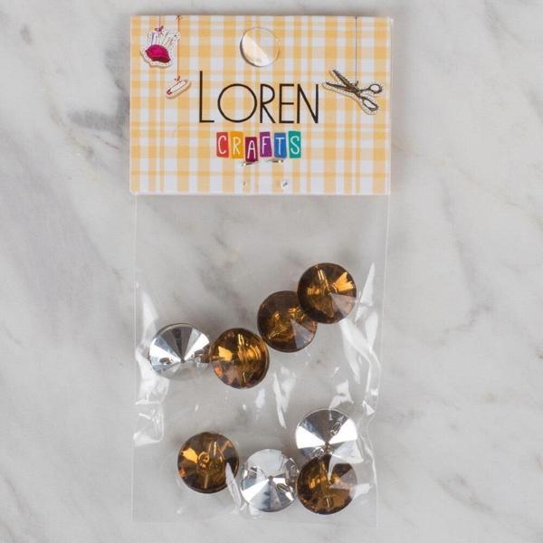 Loren Crafts kahverengi 8 li düğme - 208 - Image 1