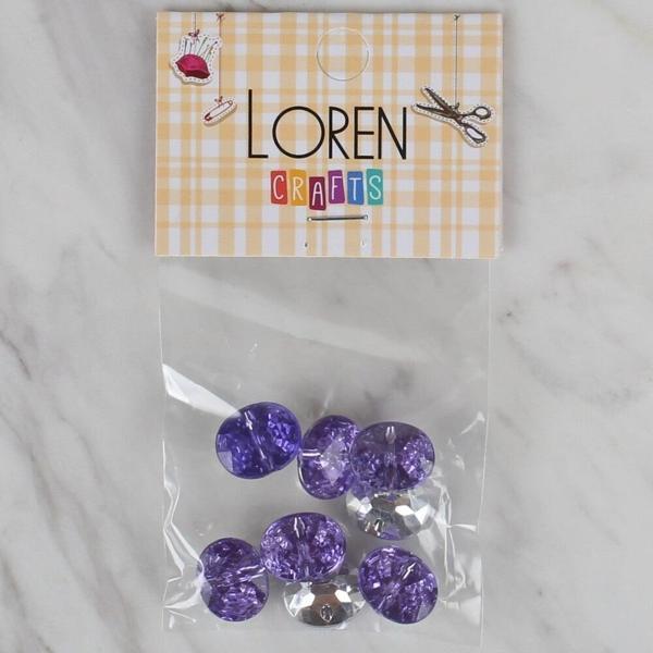 Loren Crafts lila 8 li düğme - 235 - Image 1