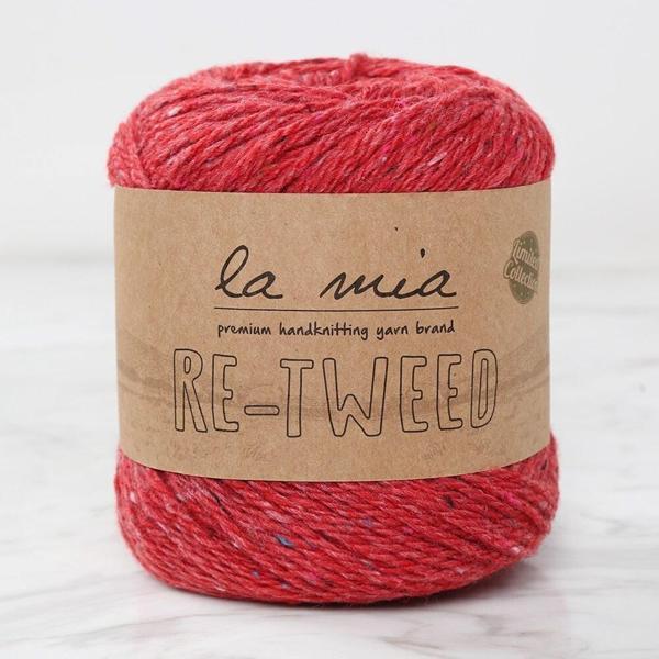 La Mia Re-Tweed Kırmızı Melanj El Örgü İpi - L165 - Image 1