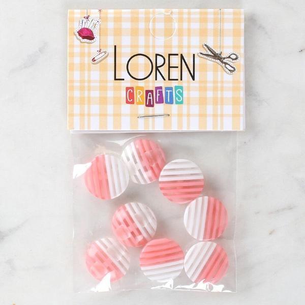Loren Crafts 8'li Desenli Düğme - 1094 - Image 1