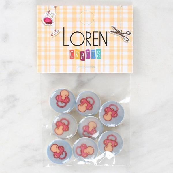 Loren Crafts 8'li Emzik Düğme - 1013 - Image 1