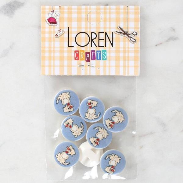 Loren Crafts 8'li Köpek Düğme - 1243 - Image 1