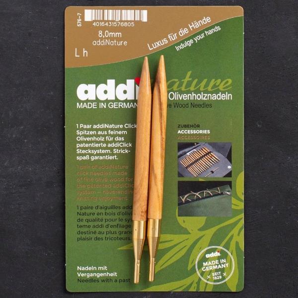 Addi Nature Olive Wood Click 8mm 13cm Misinalı Şiş - Image 1