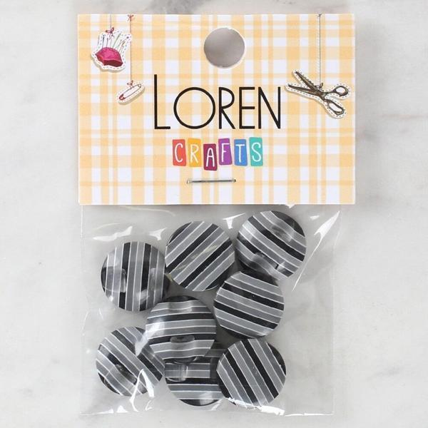 Loren Crafts 8'li Desenli Düğme - 1098 - Image 1