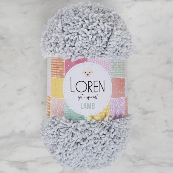 Loren Lamb Açık Gri El Örgü İpi - R044 - Image 1