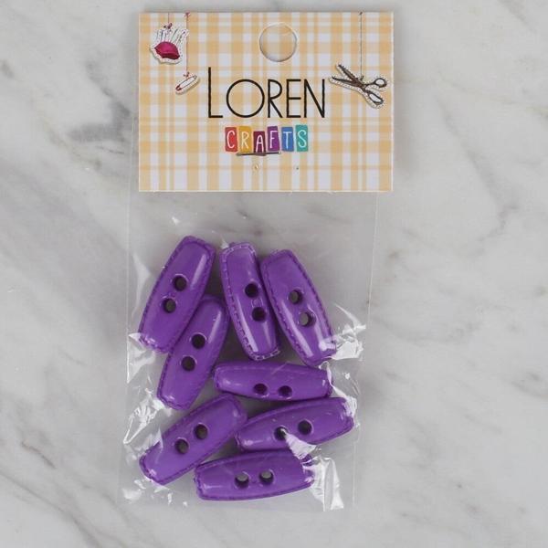 Loren Crafts mor 8 li çoban düğmesi - 90 - Image 1