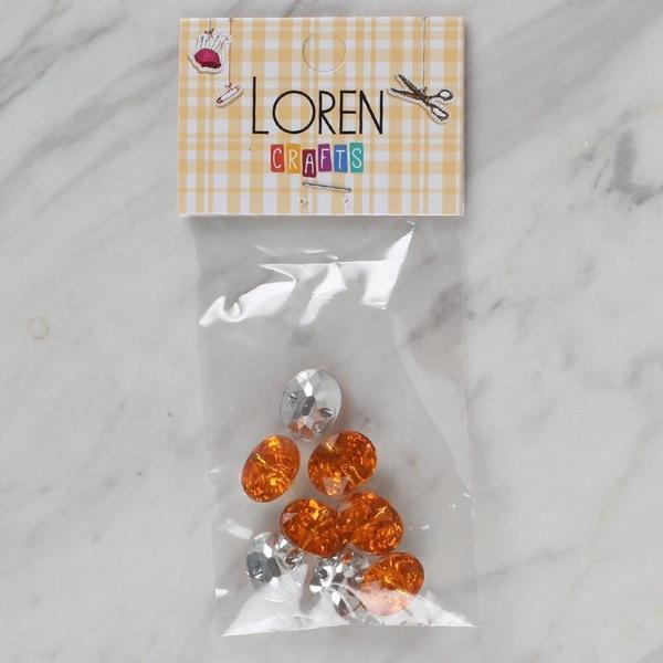 Loren Crafts turuncu 8 li düğme - 241 - Image 1