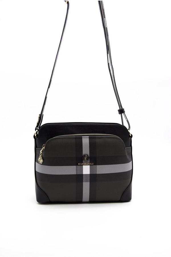 Silver & Polo Kadın  364-35984 SILVER POLO ÇAPRAZ ÇANTA MK129 SİYAH-MAT SİYAH - Image 1