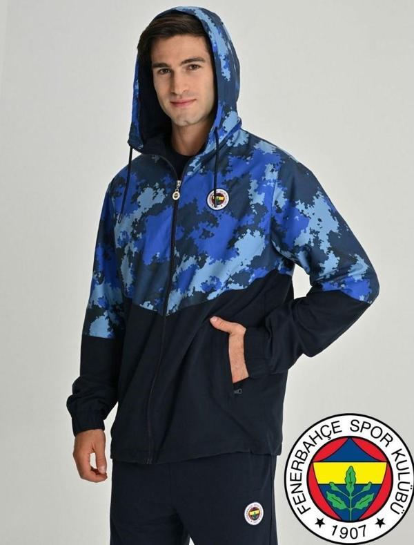 Fenerbahçe S.K. 25/26 Tribün Kamuflaj Yağmurluk Antrenman Jacket Eşofman Üstü Erkek Ceket - Image 1