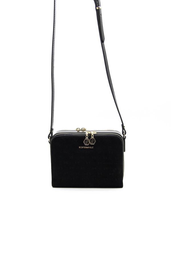 Silver & Polo Kadın Çapraz Çanta 888-38341 SILVER POLO ÇAPRAZ BAYAN ÇANTASI M158 SİYAH-RUGAN SİYAH - Image 1