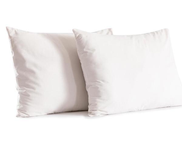 2 Adet Ekru Renk Pamuklu Yastık Kılıfı Kapaklı (50x70) - Image 1