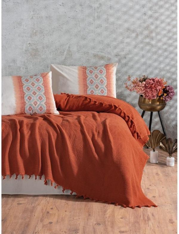 Cotton Box Jakarlı Çift Kişilik Pike Takımı Papına Tarçın - Image 1
