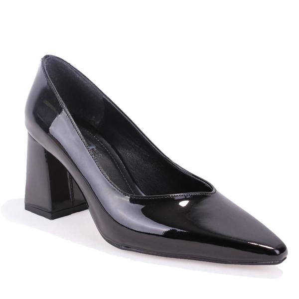 Dagoster DZA07-129615 Siyah Rugan Stiletto Topuklu Kadın Ayakkabı - Image 1