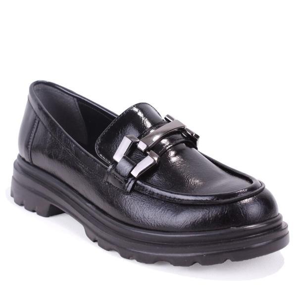Dagoster DZA07-90814 Siyah Rugan Günlük Loafer  Kadın Ayakkabı - Image 1