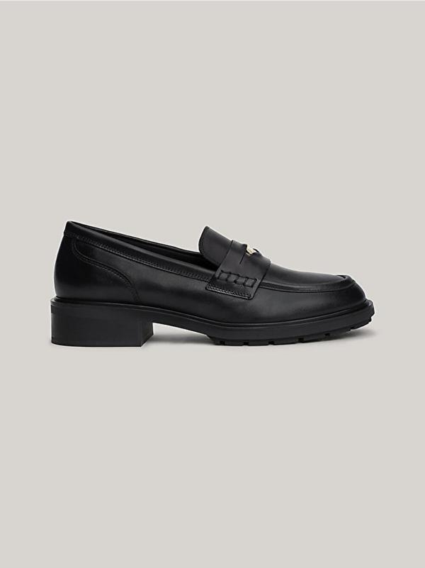 Tommy  Hilfiger Kadın Deri Loafer Ayakkabı FW0FW08029BDS - Image 1