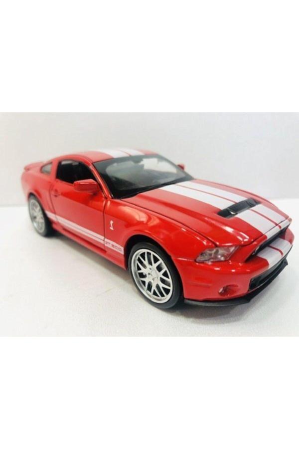 Oyuncakchi Ford Shelby Gt 500 Metal Araba Işıklı Sesli Orjinal 1-32 Model Kırmızı - Image 1