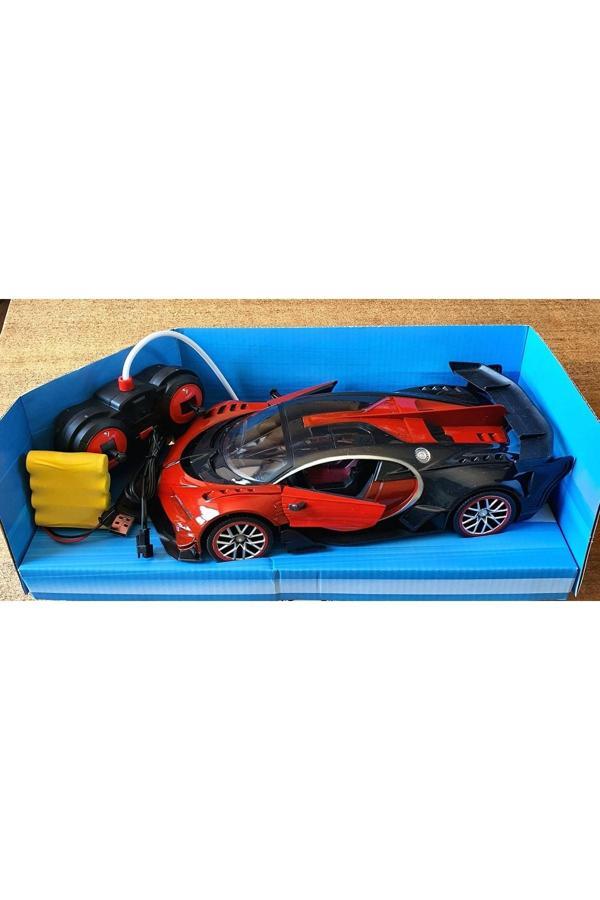 Sem oyuncak Sem Oyuncak Oyuncak Uzaktan Kumandalı Şarjlı Kapıları Açılan Bugatti Araba 1:14 Kırmızı - Image 1