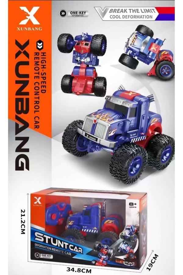 Sem oyuncak Sem Oyuncak Oyuncak Transformers Optimus Prime Uzaktan Kumandalı Robot Olan Sesli Şarjlı Araba Tır Drift - Image 1