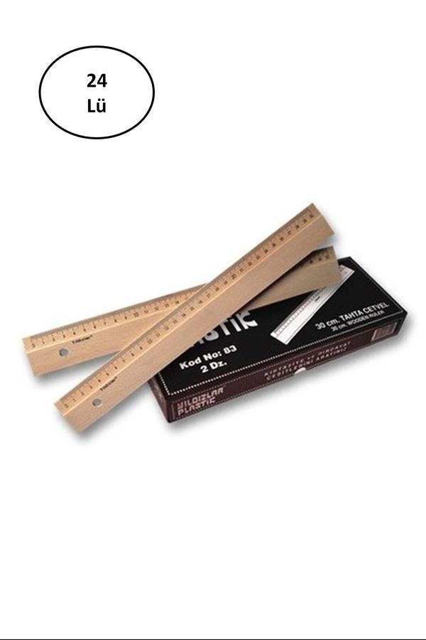 Yıldızlar 30 Cm Tahta Cetvel 24'lü - Image 1