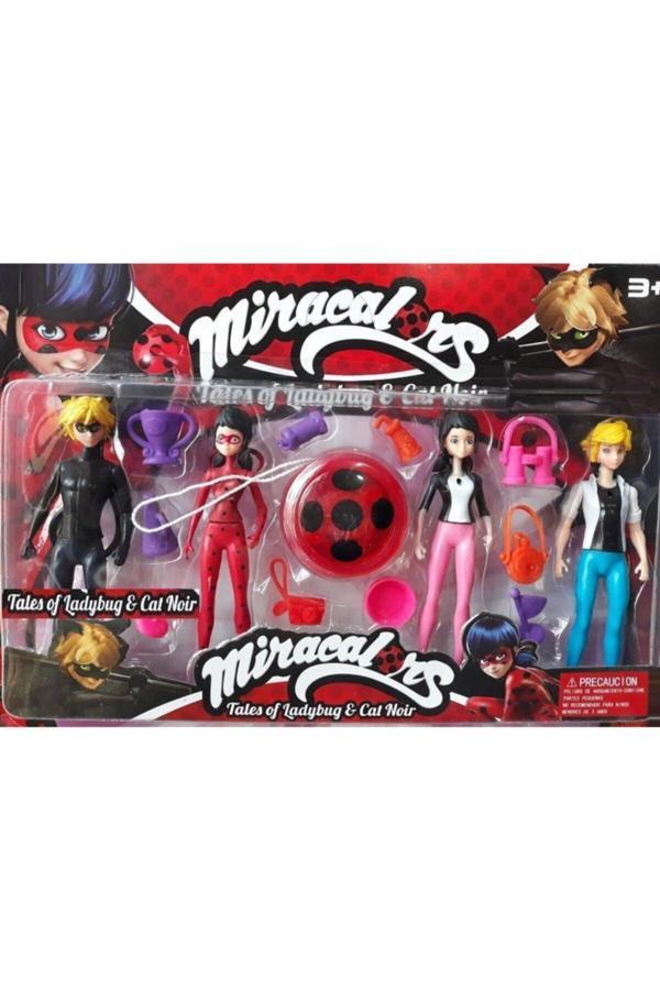 Miraculous Mucize Uğur Böceği Ve Karakedi Oyuncak Figürleri Aksesuarlı Set 18 Parça - Image 1
