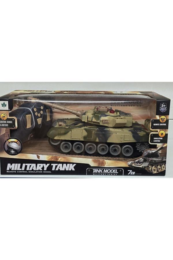 Sem oyuncak Sem Oyuncak Oyuncak Uzaktan Kumandalı Tank Sesli Işıklı Şarjlı Full Fonksiyon 28 Cm - Image 1