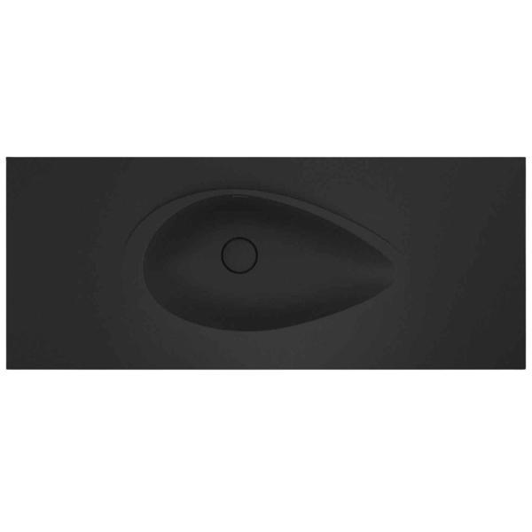 Real Stone Avocado Etajerli 90x50 Siyah Granit Banyo Lavabosu - Image 1