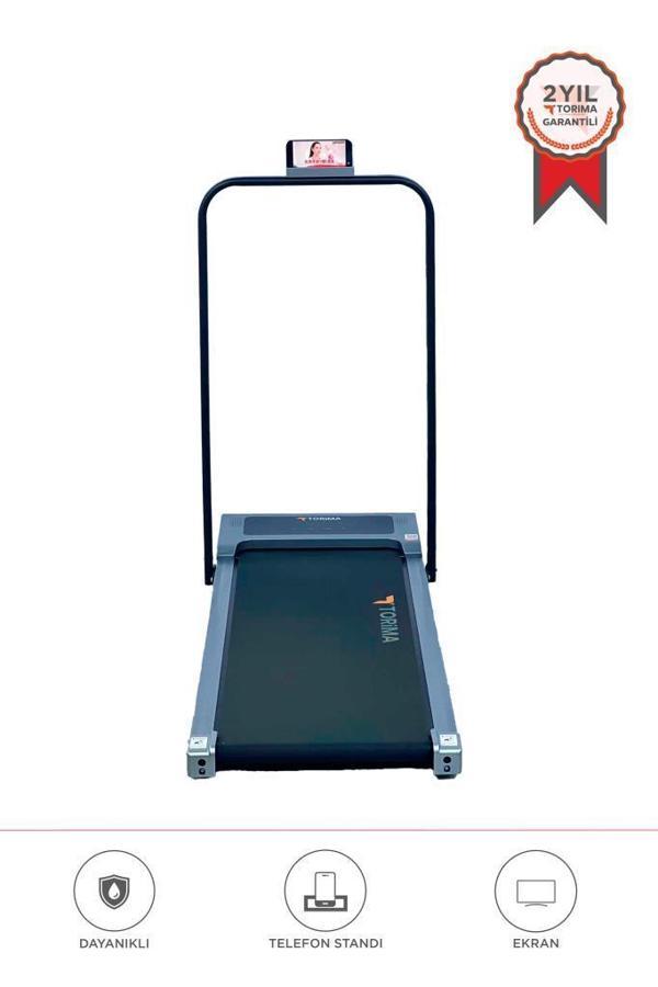 Torima Vep-1002 Siyah Ayarlanabilir Bluetoothlu Uzaktan Kumandalı Yürüme ve Koşu Bandı - Image 1