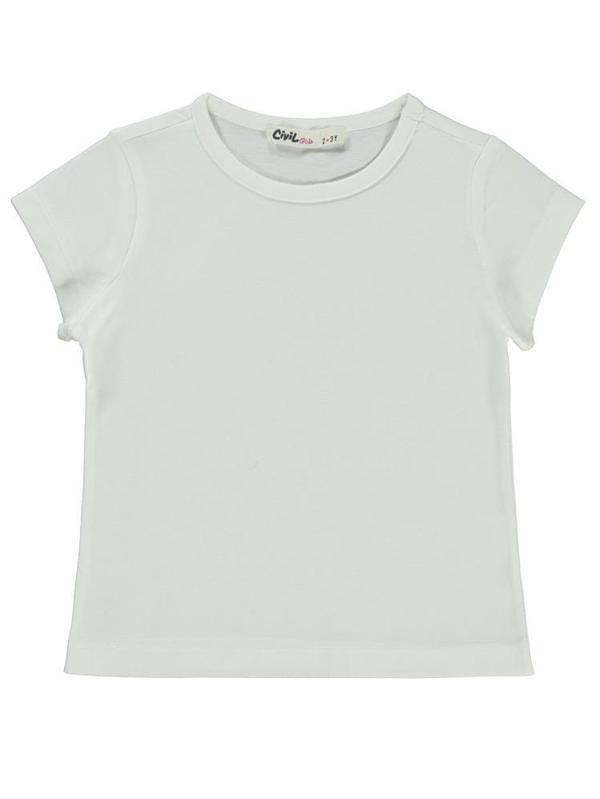 Civil Girls Basic 2-5 Yaş Tişört - Ekru2-3 Yaş - Image 1