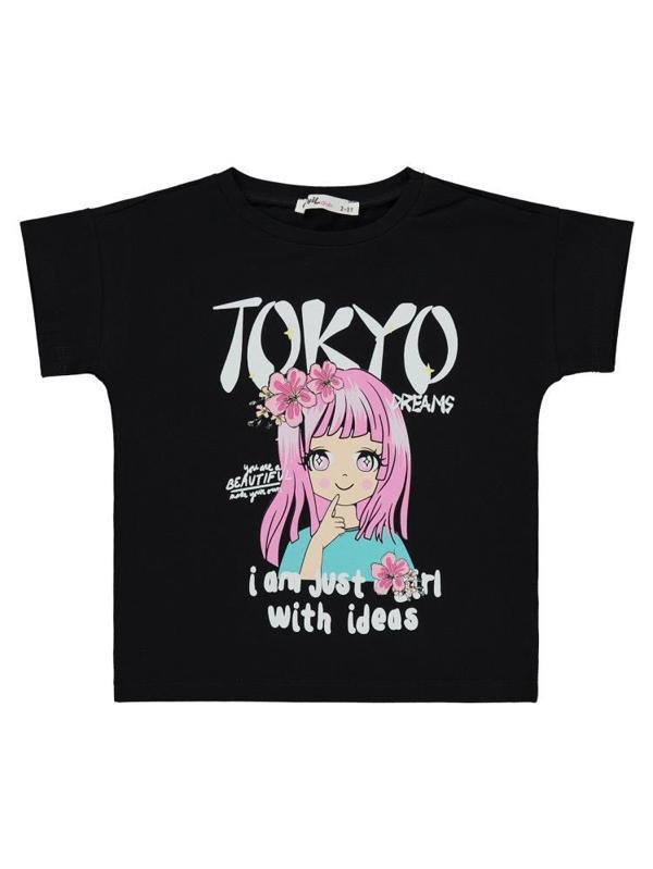 Civil Girls Tokyo Baskılı 2-5 Yaş Tişört - Siyah5-6 Yaş - Image 1