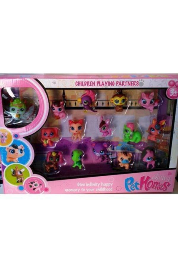 Anıloyuncak Anıloyuncak Minişler Oyuncak Miniş Figürler Petshops Ailesi 15 Figür Set - Image 1