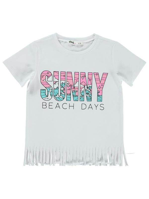 Civil Girls Sunny Baskılı 2-5 Yaş Tişört - Beyaz5-6 Yaş - Image 1