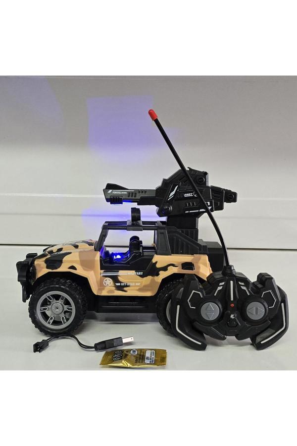 Sem oyuncak Sem Oyuncak Oyuncak Kumandalı Jeep Su Boncuğu Atan Şarjlı Işıklı Asker - Image 1