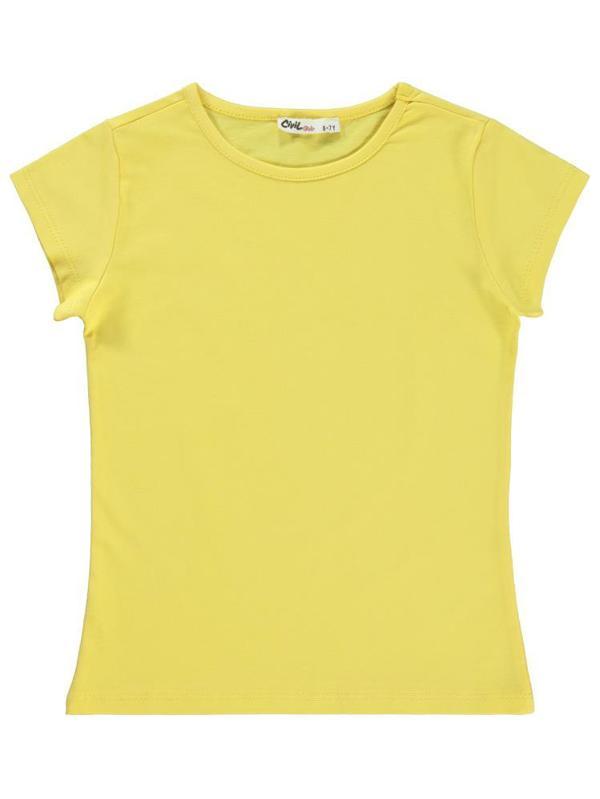 Civil Girls Basic 6-9 Yaş Tişört - Sarı6-7 Yaş - Image 1