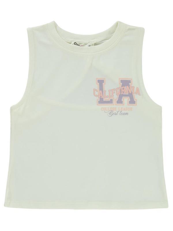 Civil Girls California Baskılı 6-9 Yaş Tişört - Ekru7-8 Yaş - Image 1