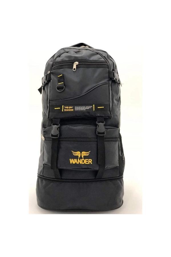 Wander Trend Bag Siyah Körüklü Kamp Çantası,Körüklü Dağcı Sırt Çantası,Erkek Sırt Çantası,Siyah - Image 1
