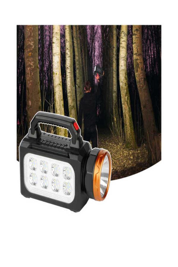 Vanckey Uzun Menzilli Solar Panelli Powerbank Usb Çıkış Ultra Güçlü Ledli Şarjlı Feneri Deprem - Image 1