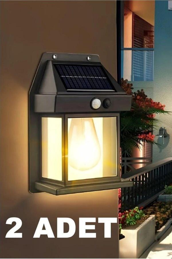 Vanckey 2 Adet Suya Dayanıklı Hareket Sensörlü Güneş Enerjili Solar LED Dış Mekan Bahçe Lambası - Image 1