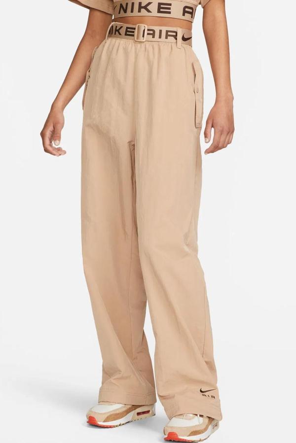 Nike Air High Rise Loose Fit Woven Cargo Pant Kadın Bol Kesim Yüksek Bel Dokuma Kemerli Eşofman Altı Bej - Image 1