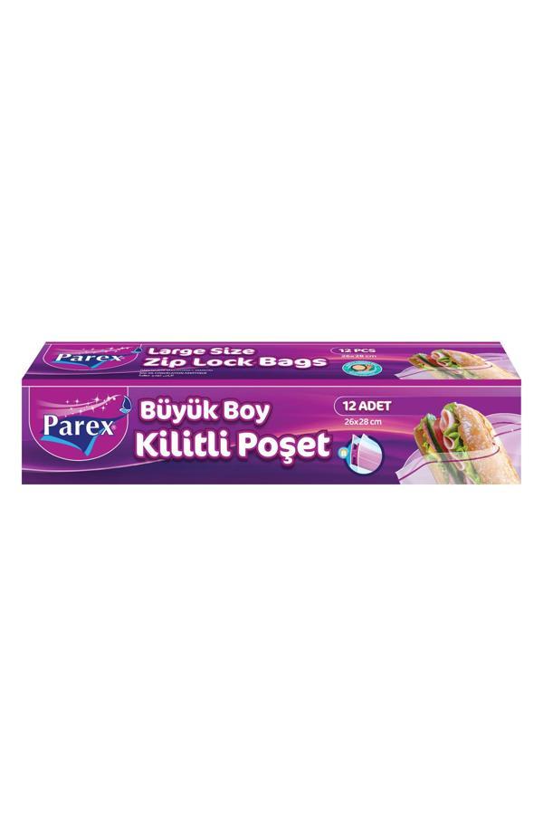 Parex Kilitli Buzdolabı Poşeti Büyük Boy 12 Li - Image 1