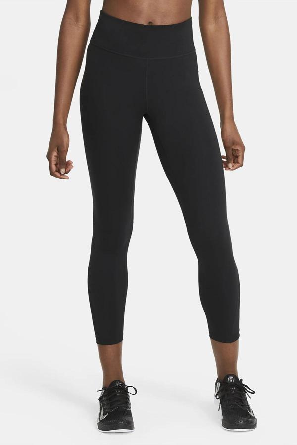 Nike One Dri Fit Mid Rise Leggings 7/8 Toparlayıcı 2 Cepli Tayt Siyah - Image 1