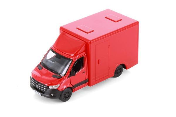 Kinsmart Mercedes Sprinter Metal Çek Bırak Kamyonet Kırmızı - Image 1