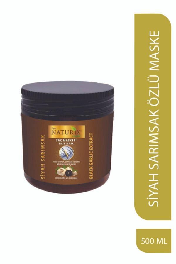 Naturix Siyah Sarımsak Özlü Saç Bakım Maskesi 500 Ml | Saç Dökülmesine Karşı Tuzsuz Saç Maskesi - Image 1