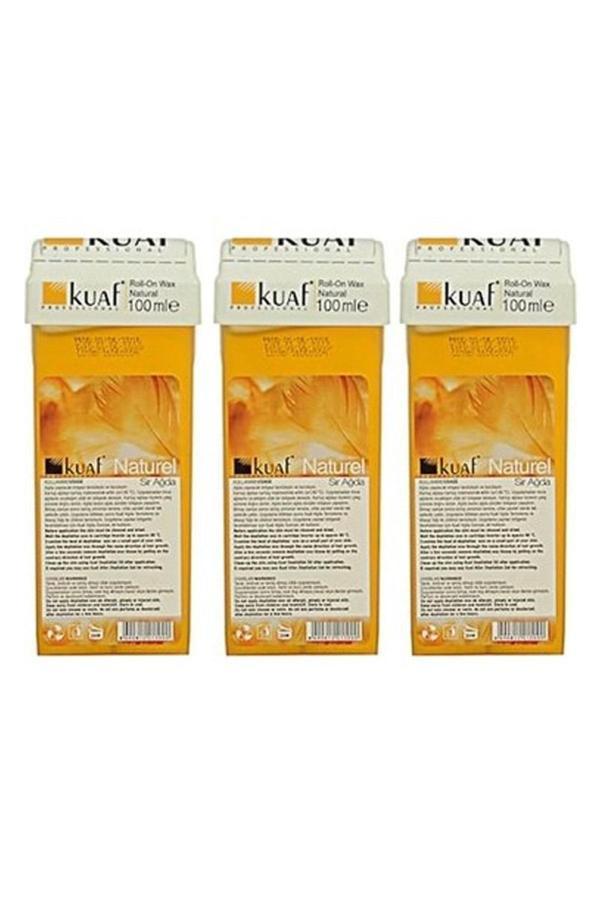 Kuaf Profesyonel Kartuş Sir Ağda Naturel 100 Gr 3 Adet - Image 1