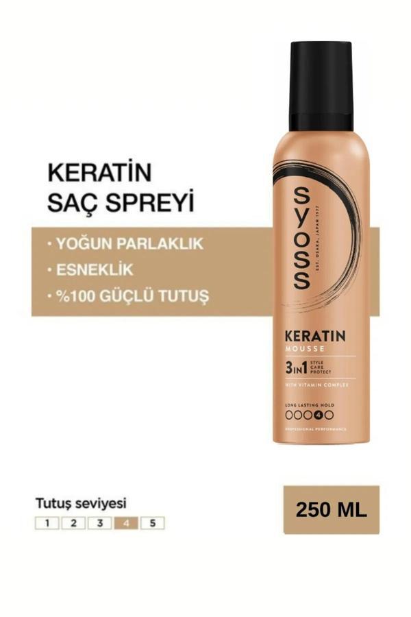 Syoss Keratin İçeren Güçlü Tutuşlu Saç Köpüğü 250 Ml 5410091708948 - Image 1