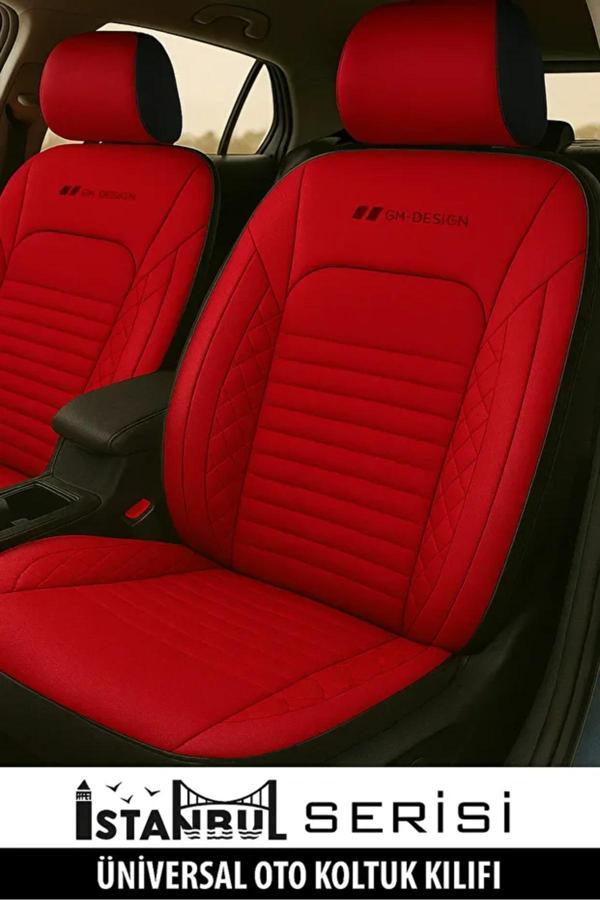Store Fiat Egea 2017 2025 Uyumlu Deri Design Oto Kılıfı Tam Set Kırmızı - Image 1