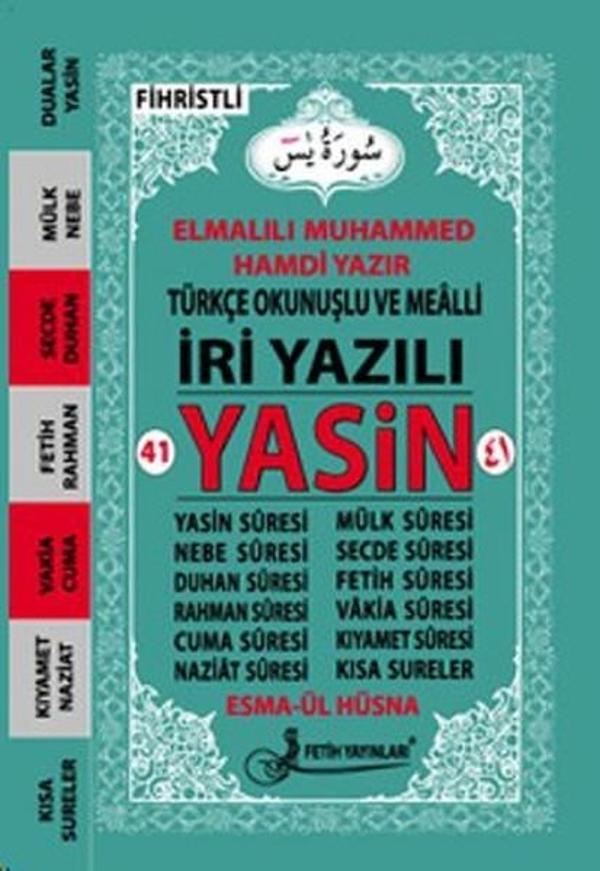 41 Yasin Türkçe Okunuşlu ve Mealli İri Yazılı Yasin - Cep Boy (Kod: F025) - Fetih Yayınları - Image 1